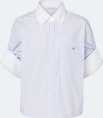Acne Studios Striped cotton poplin shirt