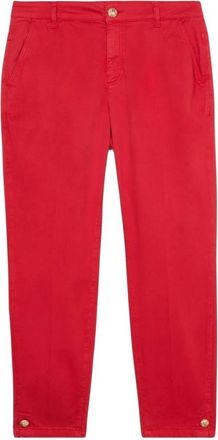 Oltre Lyocell Blend Chino Broek - Dames - Slim Fit Broeken - Rood - S - Broeken
