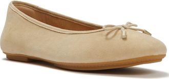 FitFlop Delicato Bow Suede Ballet in Cappuccino at Nordstrom, Size 7.5