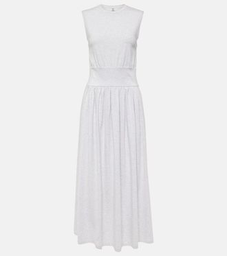 Toteme Gathered cotton jersey maxi dress