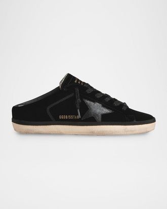 Golden Goose Super-Star Sabot Velvet Slip-On Sneakers