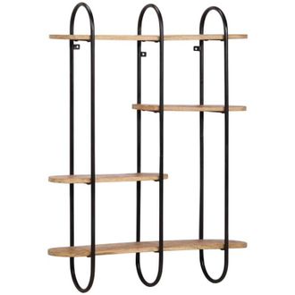 vidaXL Vidaxl - Estante De Pared Madera Maciza De Mango 90x20x116,5 Cm