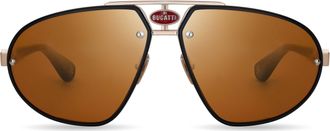 Bugatti Mens 63 mm Black Sunglasses