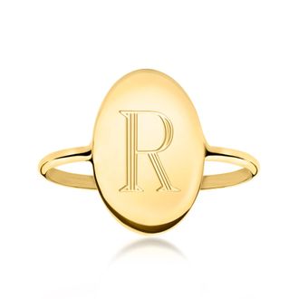 Ross-Simons Italian 10kt Yellow Gold Plain Oval Ring