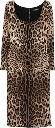 Dolce & Gabbana animal-print dress - Brown