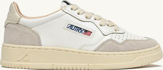 Autry SNEAKERS MEDALIST LOW IN SUEDE E PELLE BIANCA E PELICAN