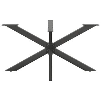 Berkfield Home Modern Dining Table Leg Spider Shape Anthracite 150x78x(72-73) cm in Dark Grey