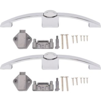 OEM 2 Juegos De Pestillos Con Pulsador Para Armarios, Cerradura Con Pomo Y Manija Para Furgonetas Camper Y Barcos, Distancia Entre Orificios De 160 Mm (cr