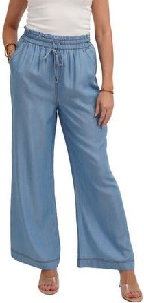 Cyrus Pull On Wide Leg Pants in Misty Denim at Nordstrom Rack, Size X-Large