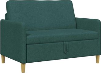 vidaXL Sof&aacute; Con Almacenamiento Verde Oscuro 122 X 78 X 87 Cm Poli&eacute;ster Vidaxl