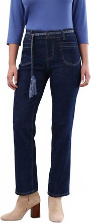 FDJ Christina Straight Ankle Front Pocket Jean In Dark Wash