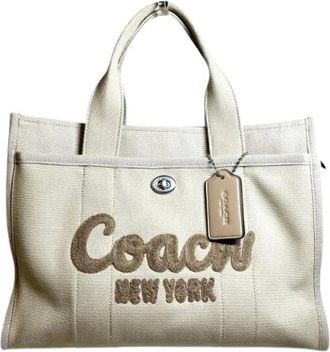 Coach Pre-owned Tote Bags, female, Beige, Size: ONE SIZE Pre-owned Canvas Tote Bag