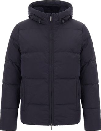 K-Way Black Greyish Shiny Nylon Fur Quilted Down Jacket