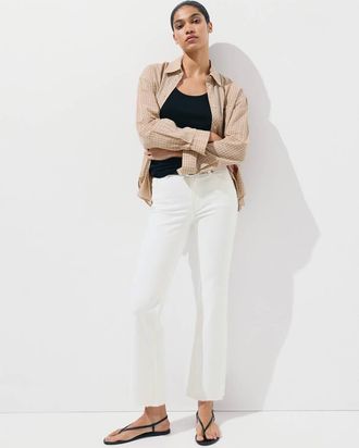 Mango Jeans Sienna flare crop bianco - Donna - 36 - MANGO