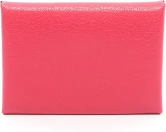 Herm&egrave;s Pink Leather Coin Purse/Coin Case (Pre-Owned)