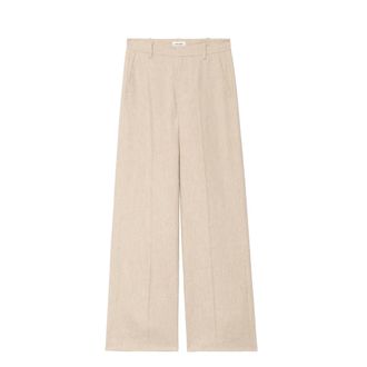 Zadig&Voltaire Wide Trousers, female, Beige, Size: M Panol Pinstripe Trousers