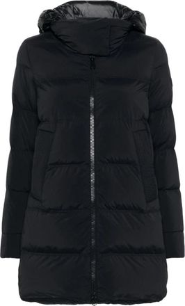 Peuterey Zwarte Gewatteerde Shell Ritsjas - Dames - Parka Jassen - Zwart - XL - Jassen
