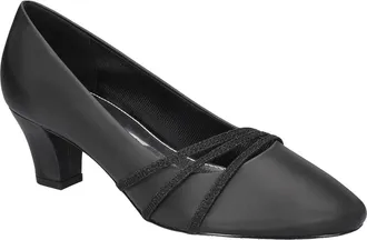Easy Street Cristiny Pump in Black Satin at Nordstrom, Size 8.5