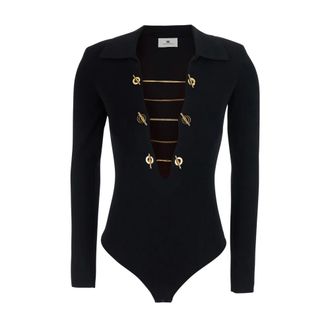 Elisabetta Franchi Mujer, Camisetas, Negro, Talla: M