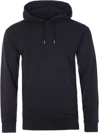 HUGO BOSS Tonal Logo Garment Dyed Duurzame Hoodie - Zwart