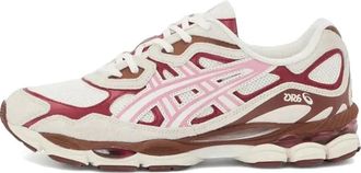Asics Retro hardloopstijl Cream Sweet Pink - Heren - Sneakers - Veelkleurig - 43 1/2 EU - Leer - Schoenen