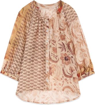 Oltre Shirts - Dames - Blouses - Beige - M - Overhemden