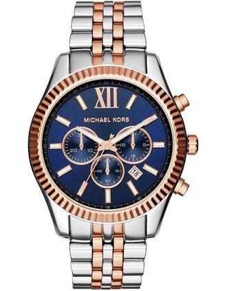 Michael Kors Mens Michael Kors MK8412 Lexington Two Tone Blue