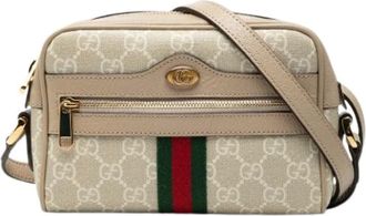 Gucci Pre-owned Cross Body Bags, female, Beige, Size: ONE SIZE Pre-owned Fabric Crossbody Bag