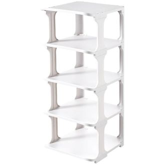 OEM Zapatero De 5 Niveles, Organizador De Almacenamiento De Zapatos De Pl&aacute;stico, Zapatero Apilable Para Entrada De Dormitorio (blanco)