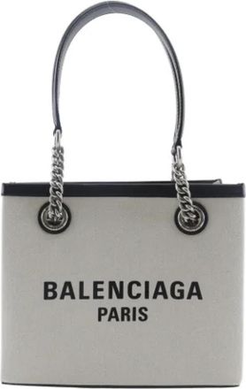 Balenciaga Pre-owned Canvas balenciaga-bags - Dames - Vintage Shopper - Grijs - ONE Size - Nylon - Vintage