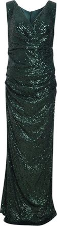 Talbot Runhof Abito Matrix con paillettes - Verde