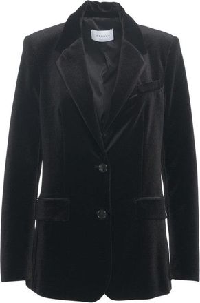 Gender Velvet Blazer With Single-Breasted Design And Tailored Fit