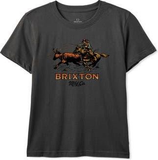 Brixton Wrangling Cotton Graphic T-Shirt in Washed Black at Nordstrom Rack, Size X-Small