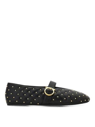Ferragamo Leather Quilted Ballet Flats