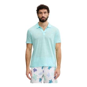 Vilebrequin Pyramid Linnen Polo - Heren - Polos - Blauw - 2XL - Linnen - Tops