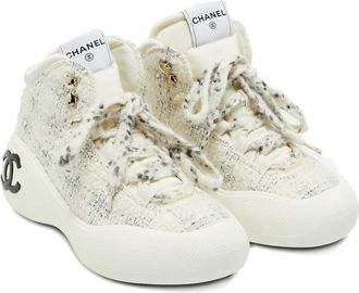 Chanel Sneakers alte in tweed - Toni neutri