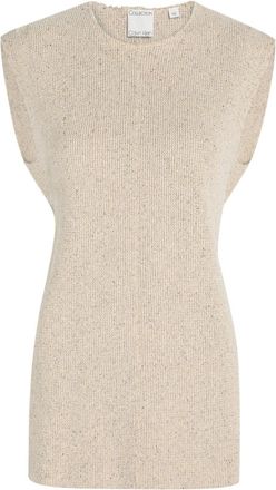 Calvin Klein Iggy Knit Silk top - Beige - S (UK8-10 / S)