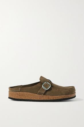 Birkenstock Buckley Suede Clogs - Brown - IT35,IT36,IT37,IT38,IT39,IT40,IT41,IT42