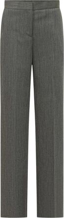 Msgm Pantalone - Dames - Straight fit broeken - Grijs - L - Wol - Broeken