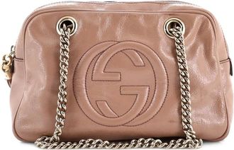 Gucci Soho Chain Zip Patent Small shoulder bag - Beige