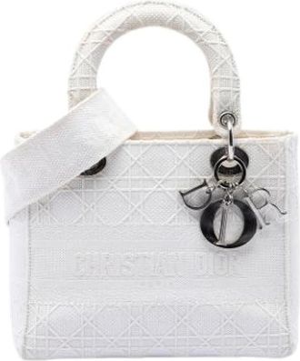 Dior Pre-owned Lady D-Lite - Dames - Vintage Handtas - Wit - ONE Size - Vintage