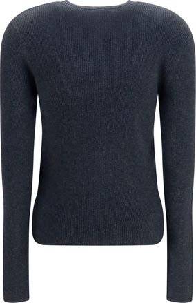 Lisa Yang Womens Airi Henley Sweater Cotton And Cashmere Eclipse Cotton; Kashmir-Capra Hircus Kashmir/capra