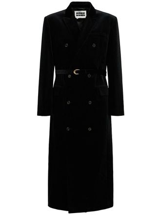ジャケット・アウター ENFOLD SHAPE LONG-COAT ZIWOCH Mens Trench Coat Wool Blend Hoodie Long Jacket Full