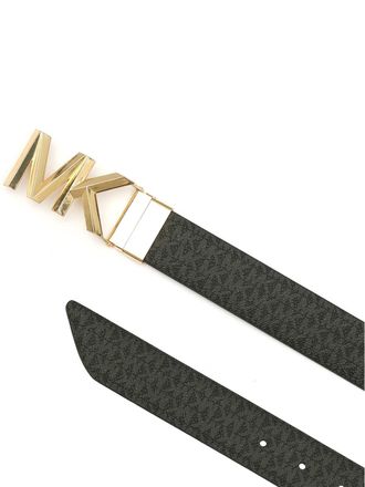 Michael Kors Womens Mk Buckle Reversible Monogram Belt Black Accessories >