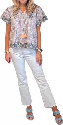 Pistola Denim Lennon High Rise Crop Flare Jeans In White
