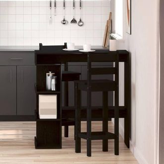 vidaXL Tavolo da bar Rovere nero 100 x 48 x 101.5 cm Legno multistrato - Vidaxl
