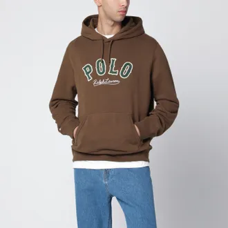 Polo Ralph Lauren Felpa con cappuccio marrone con logo