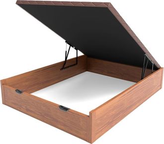 Colchón Morfeo Canapé abatible frontal marron 105x200 con almacenaje y base tapizada