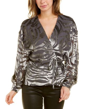 Iro Nurat Silk-Blend Wrap Top