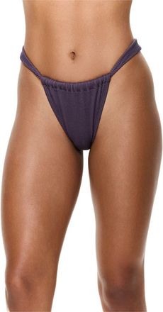 Gottex Tubular High Leg Low Rise Bikini Bottom in Aubergine at Nordstrom